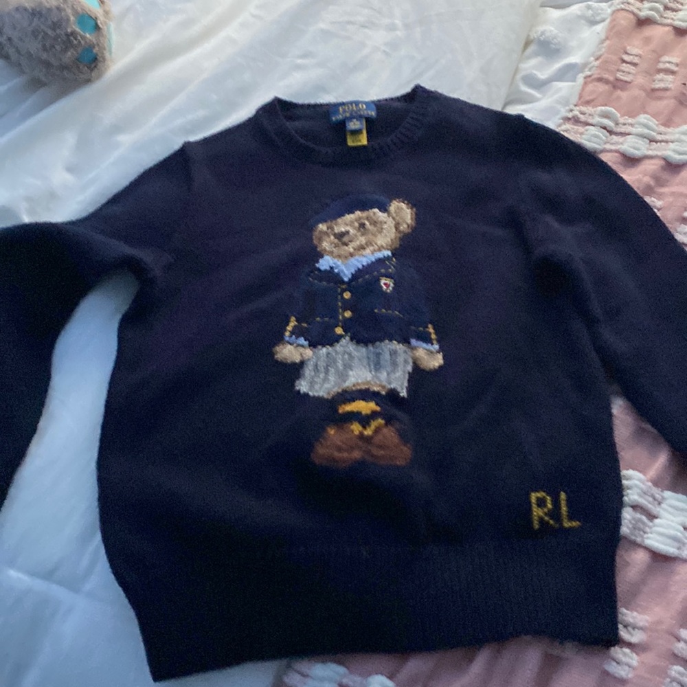Ralph Lauren pullover sweater, navy, size 8-10